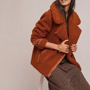 Anthropologie Marrakech brand petite teddy moto jacket